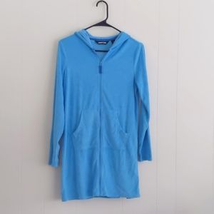Land's End Large Blue zip up hoodie